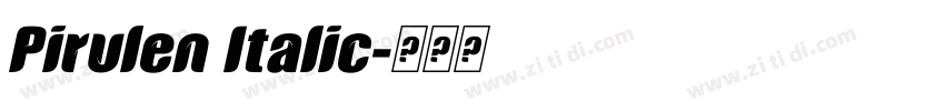 Pirulen Italic字体转换 Pirulen Italic字体转换